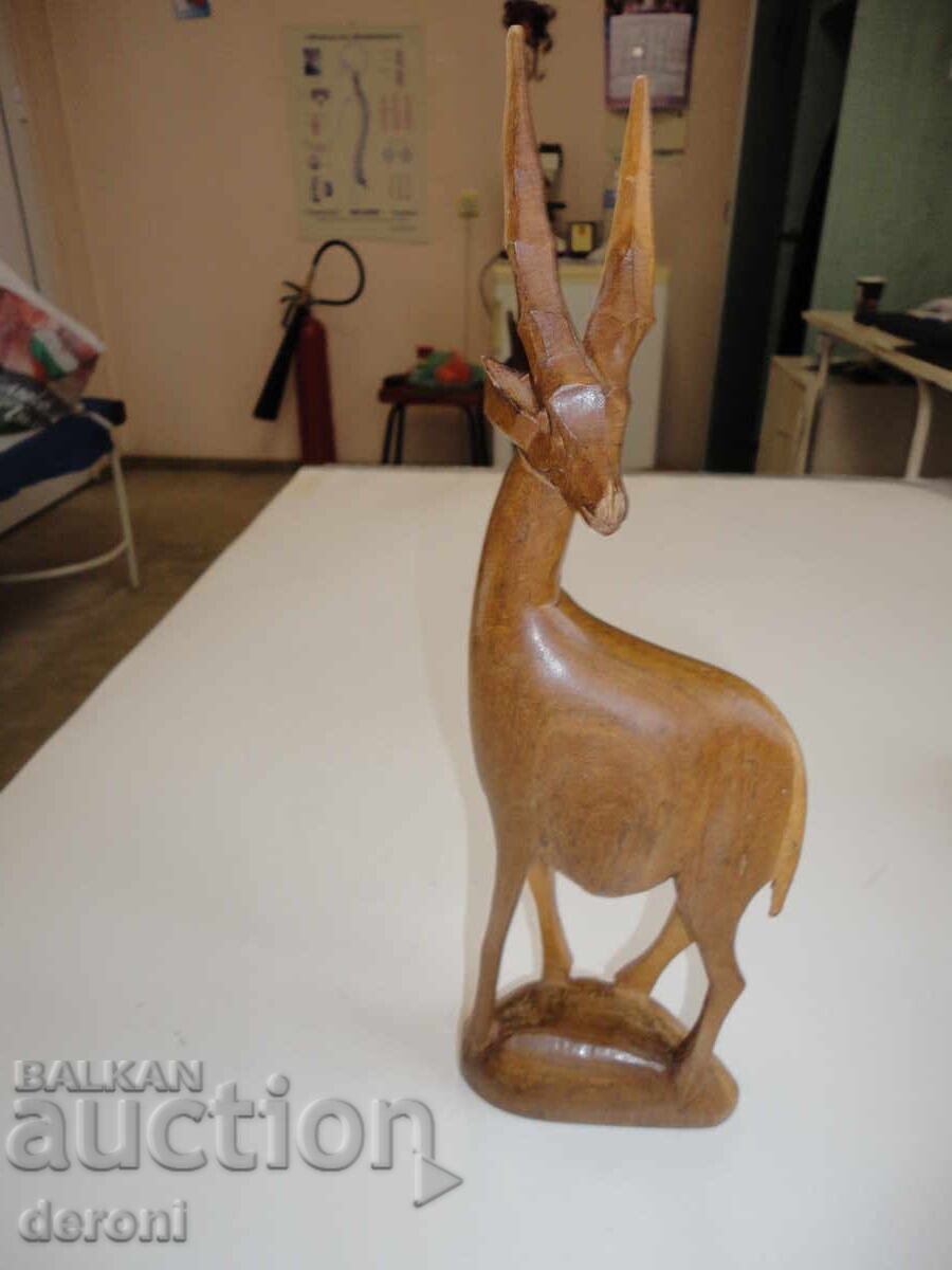Wooden antelope gazelle figure - 5