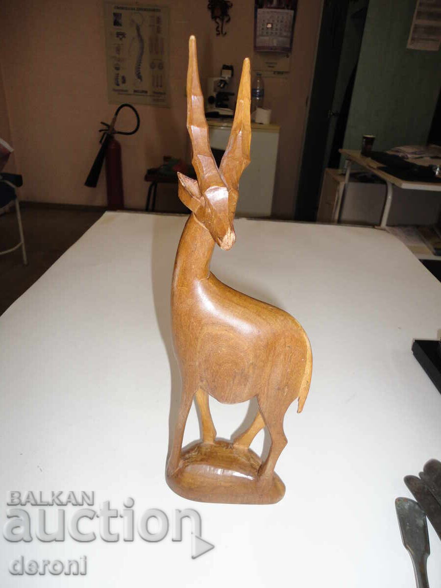 Wooden antelope gazelle figure - 6