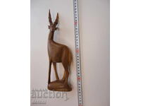 Figurină din lemn antilopă gazelă