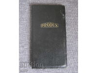 Old mechanical arithmetic calculator notebook Produx