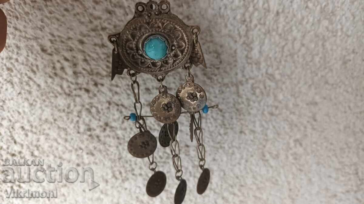 Revival jewelry, turquoise, needle, trembler, pin, needle, satchel, n - 6