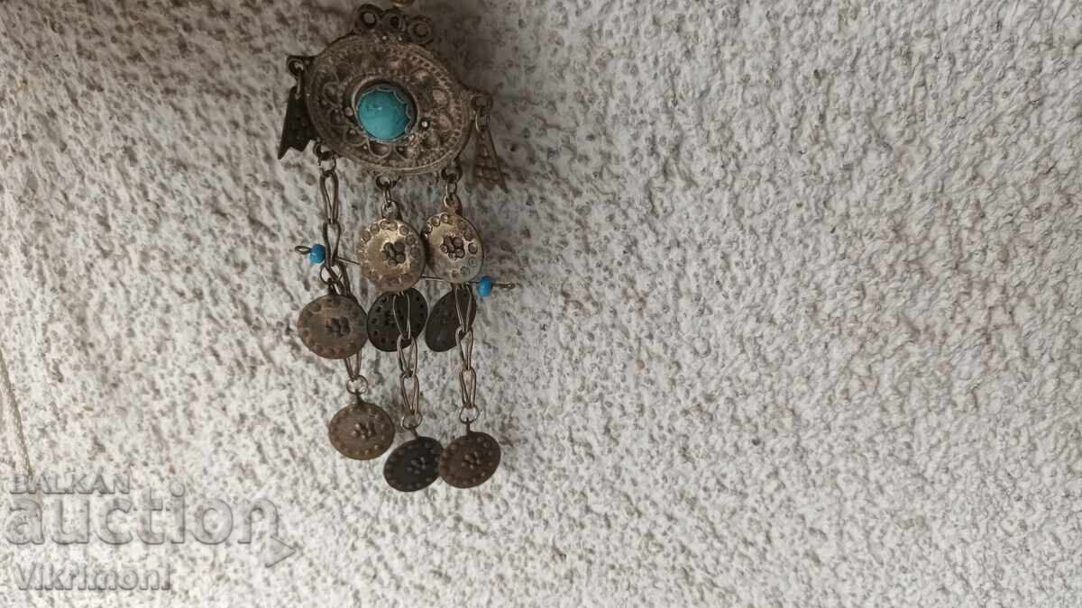 Revival jewelry, turquoise, needle, trembler, pin, needle, satchel, n - 7