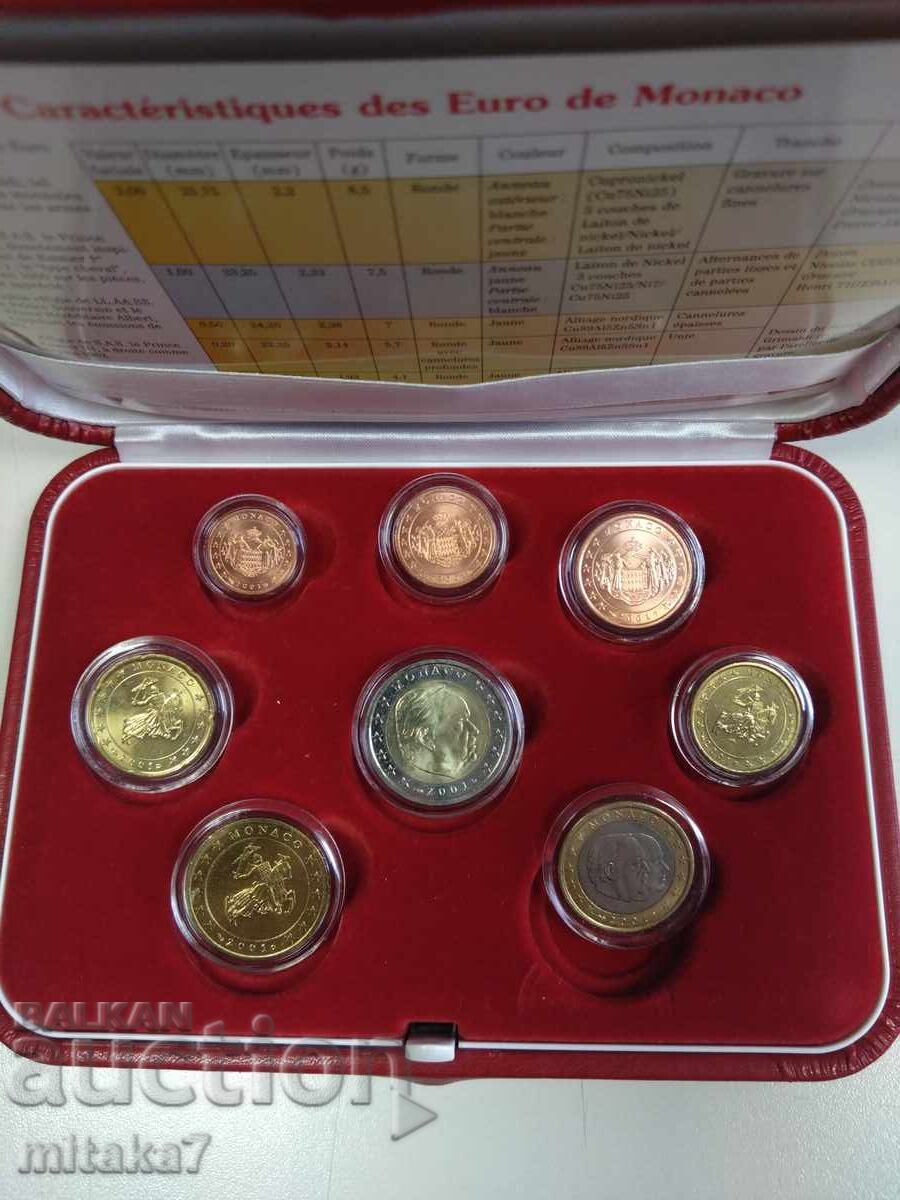 Set of Euro coins 2001, Monaco Set of Euro coins 2001, Monaco