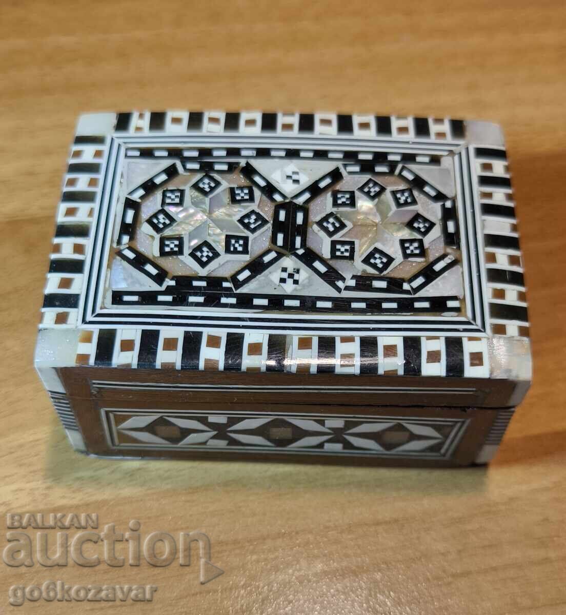 Luxury Wooden Box Mother-of-Pearl, Micro Mosaic Handmade