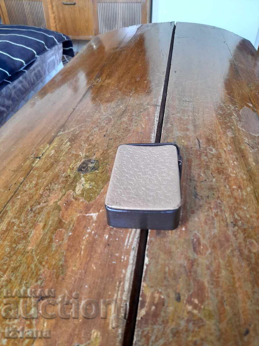 Old leather snuffbox for cigarettes, case