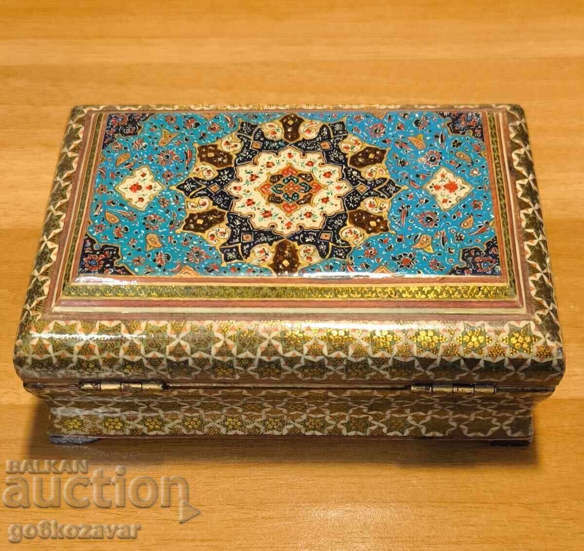 Persian hand-painted inlaid jewelry box! with price 85.00 BGN | € 43.46