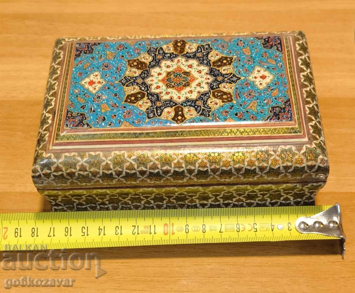 Persian hand-painted inlaid jewelry box! - 5