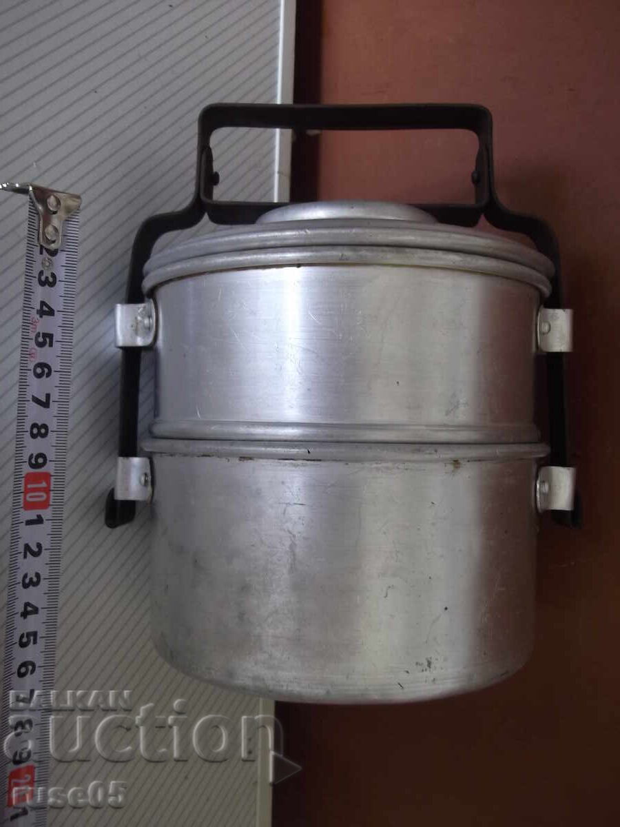 Set of 2 food containers from the socialist era - 1 with price 30.00 BGN | € 15.34