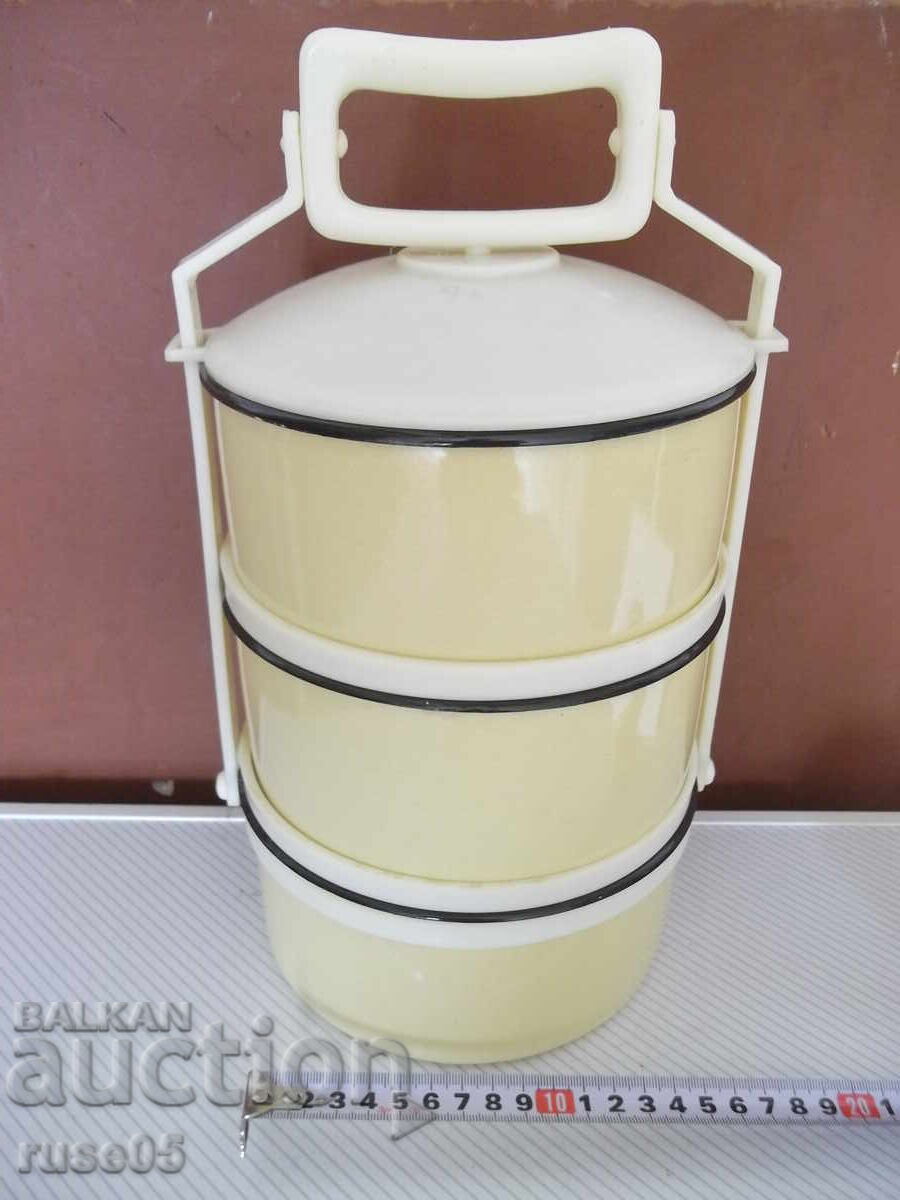 Κομπλέ από 3 τεμ. σμαλτένια κατσαρολάκια για φαγητό από την εποχή του σοσιαλισμού