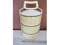 Κομπλέ από 3 τεμ. σμαλτένια κατσαρολάκια για φαγητό από την εποχή του σοσιαλισμού