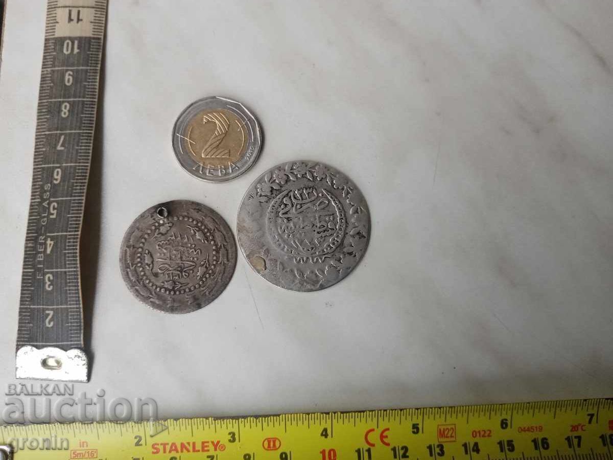 Auction  Lot of 2 Ottoman coins, silver, gümüş, 1223