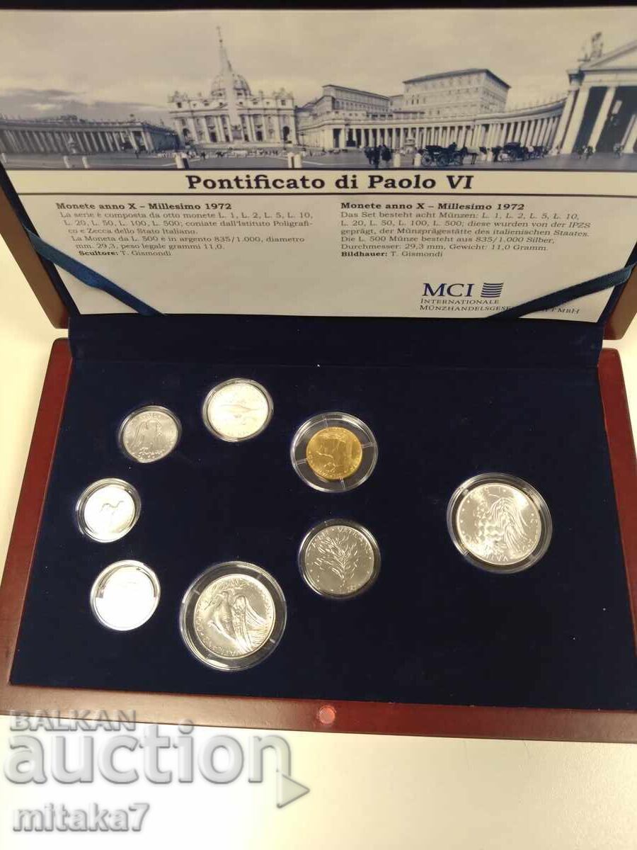 Σετ νομισμάτων 1972, Βατικανό