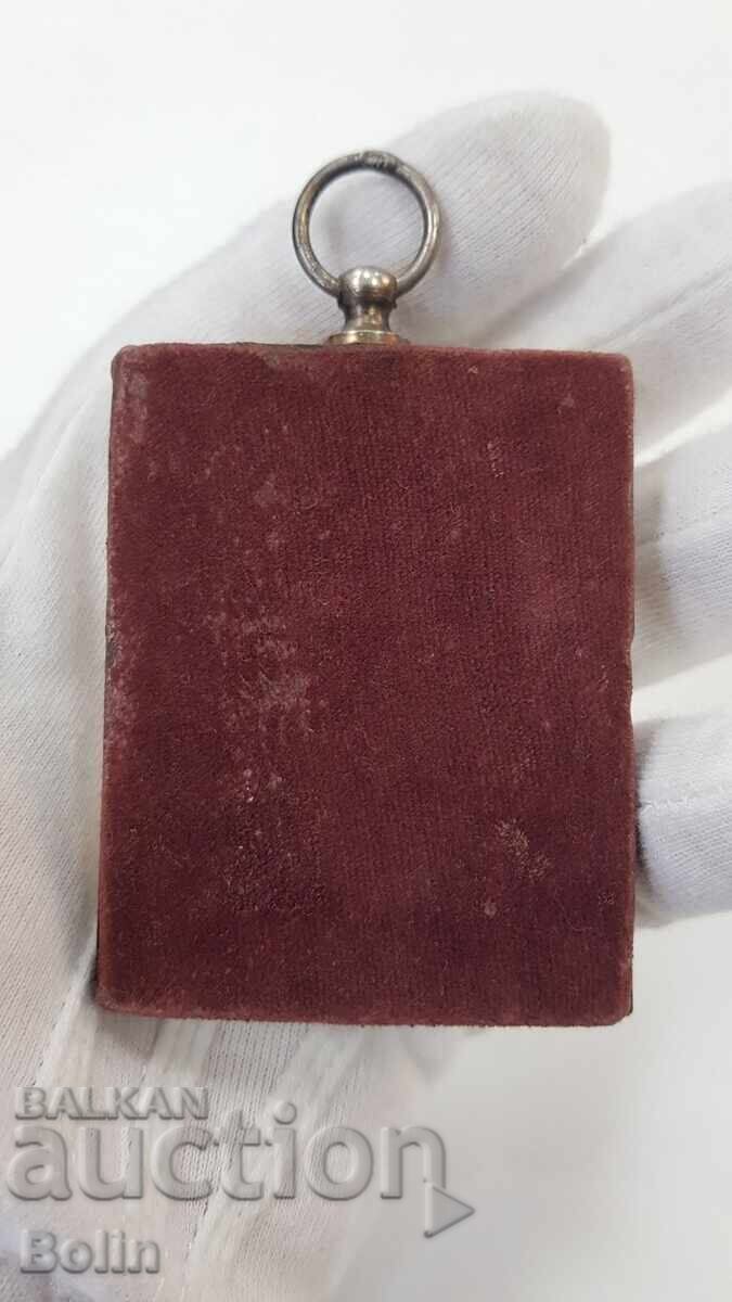 Σπάνια ασημένια ρωσική τσαρική εικόνα 84 πρ. Παναγία 19ος αιώνας - 7