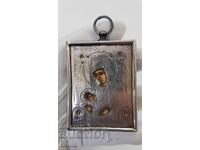 Rară icoană țaristă rusă de argint 84 pr. Fecioara Maria, secolul al XIX-lea