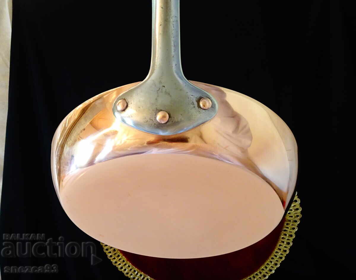 Tigaie de cupru, cupru roșu pur 700 gr., cositorită - 7 Tigaie de cupru, cupru roșu pur 700 gr., cositorită - 7