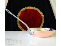 Tigaie de cupru, cupru roșu pur 700 gr., cositorită