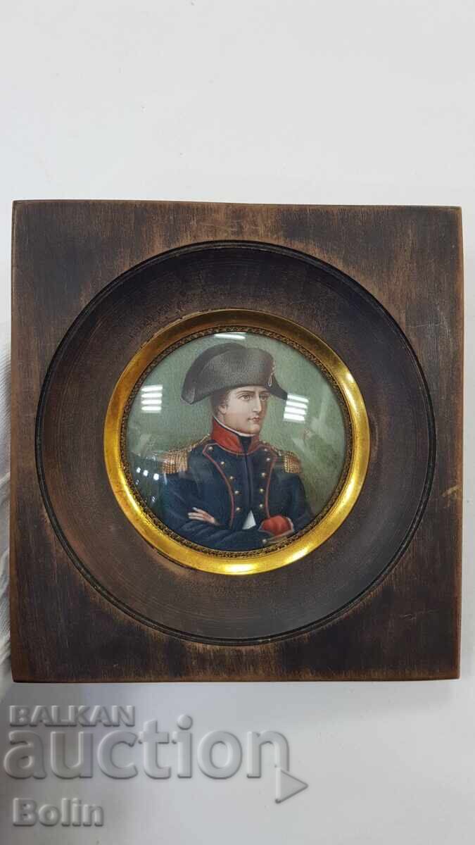 Rare painted miniature, painting Napoleon Bonaparte 19th century with price 750.00 BGN | € 383.47