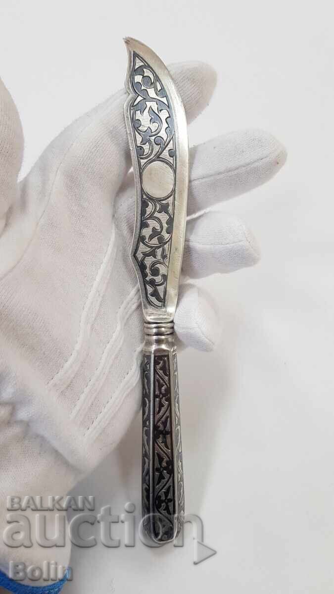 Rare Russian Imperial Letter Opener, Dessert? 84 pr. A.T - 5