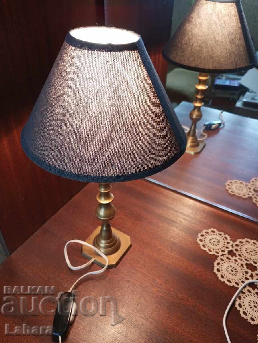 Night, table retro lamp made of bronze - 5