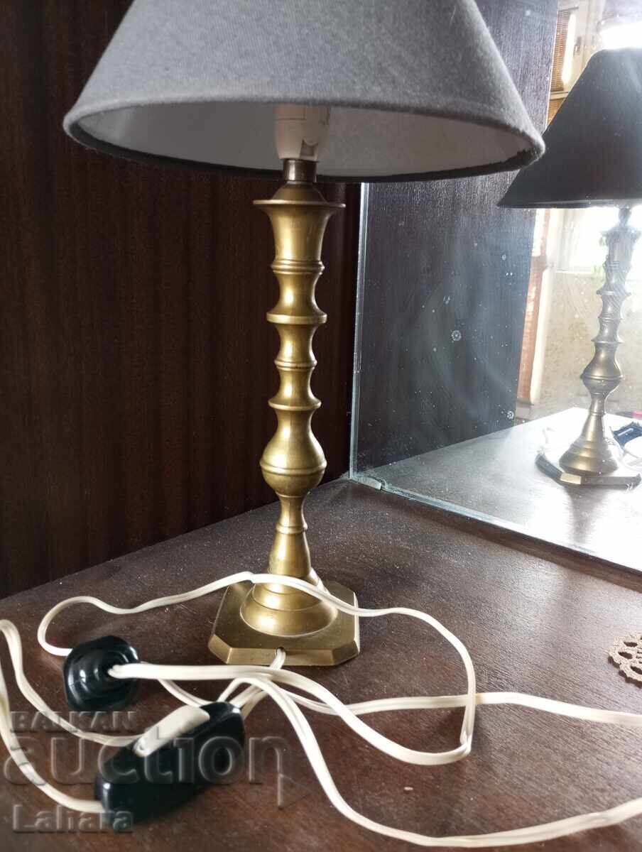 Night, table retro lamp made of bronze - 6