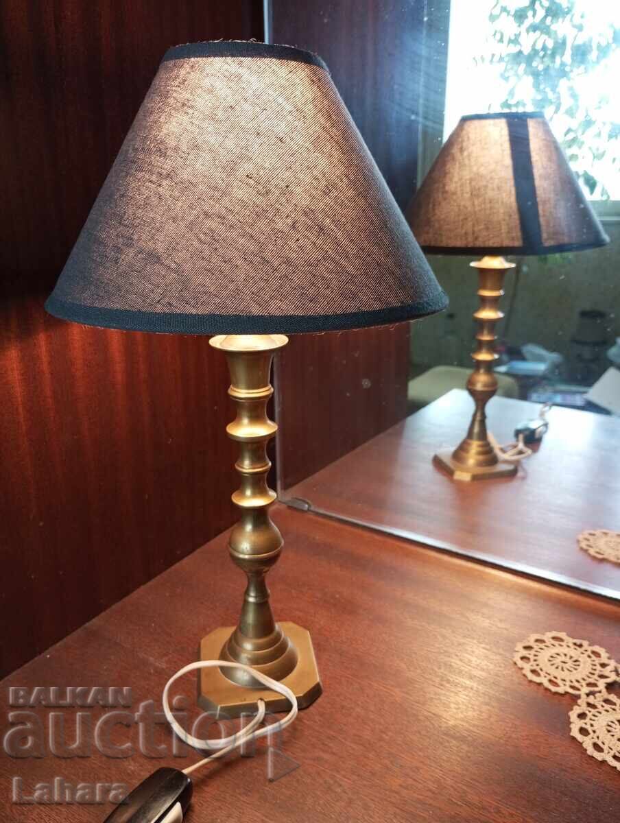 Night, table retro lamp made of bronze