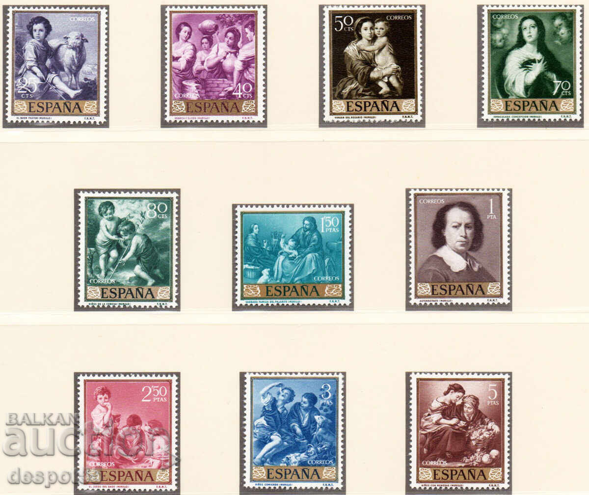 1964. Ισπανία. Ημέρα της γραμματόσημου. Ζωγραφική 1964. Ισπανία. Ημέρα της γραμματόσημου. Ζωγραφική