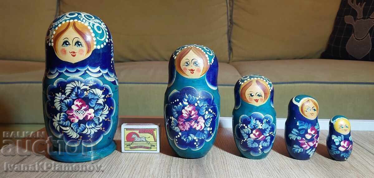 Аукцион Матрйошки 5 броя комплект за ценители
