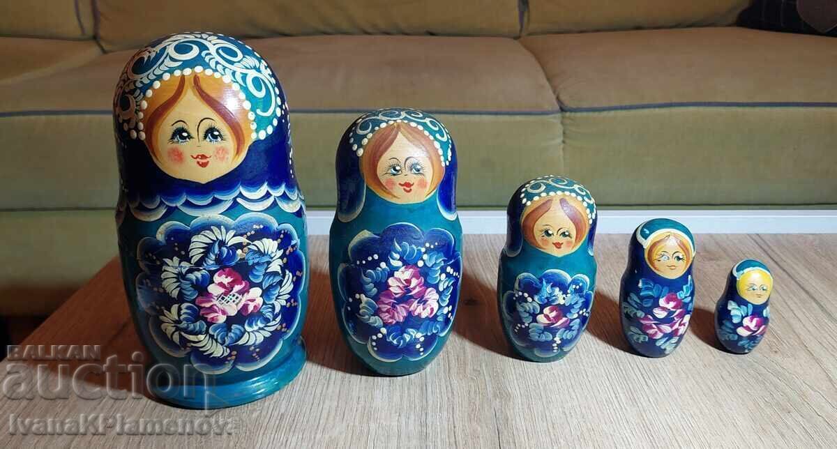 Matryoshka dolls, 5 piece set for connoisseurs