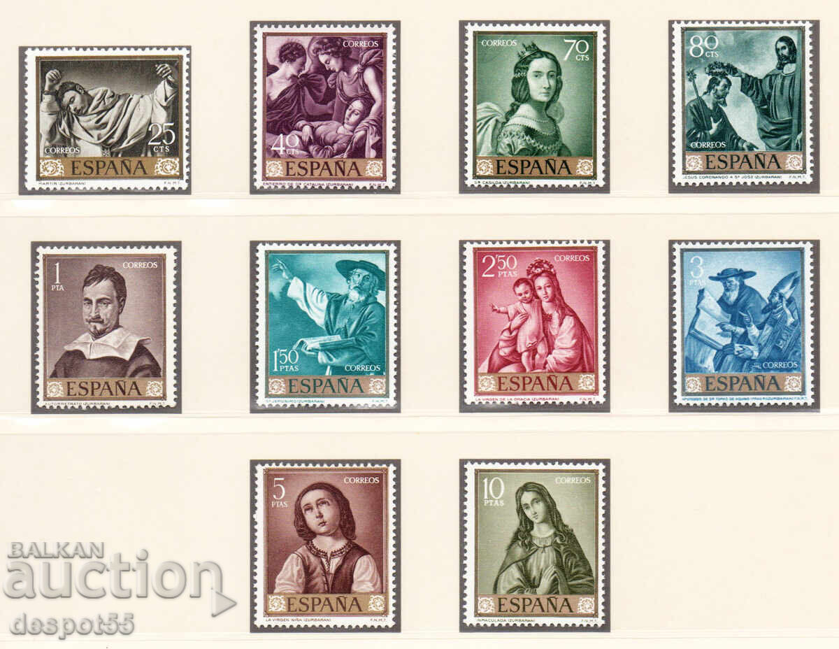 1962 Ισπανία. Πίνακες του Φρανσίσκο ντε Σουρμπαράν - Ημέρα της Μάρκας