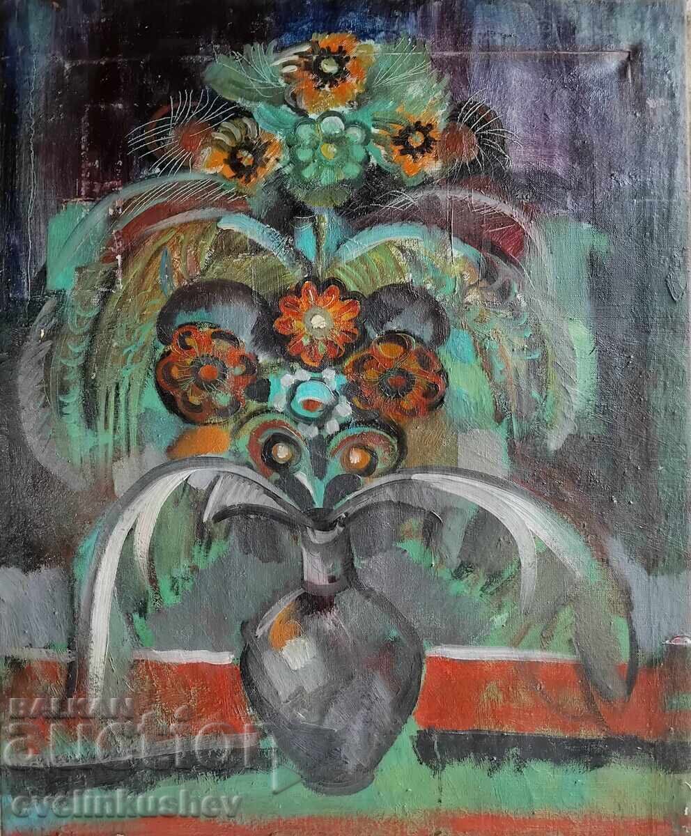 Auction  HOT AUCTION Large oil painting by Venko Petrov 70 x 90