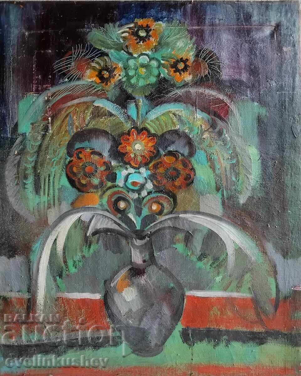 Delivery of HOT AUCTION Large oil painting by Venko Petrov 70 x 90
