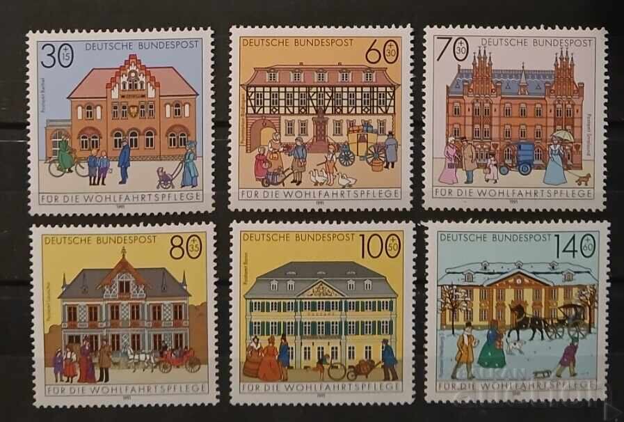 Germania 1991 Clădiri / Cai MNH