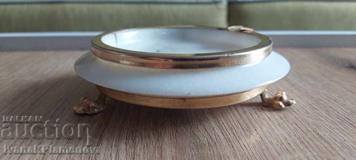 Marble ashtray with brass fittings for connoisseurs with price 25.00 BGN | € 12.78