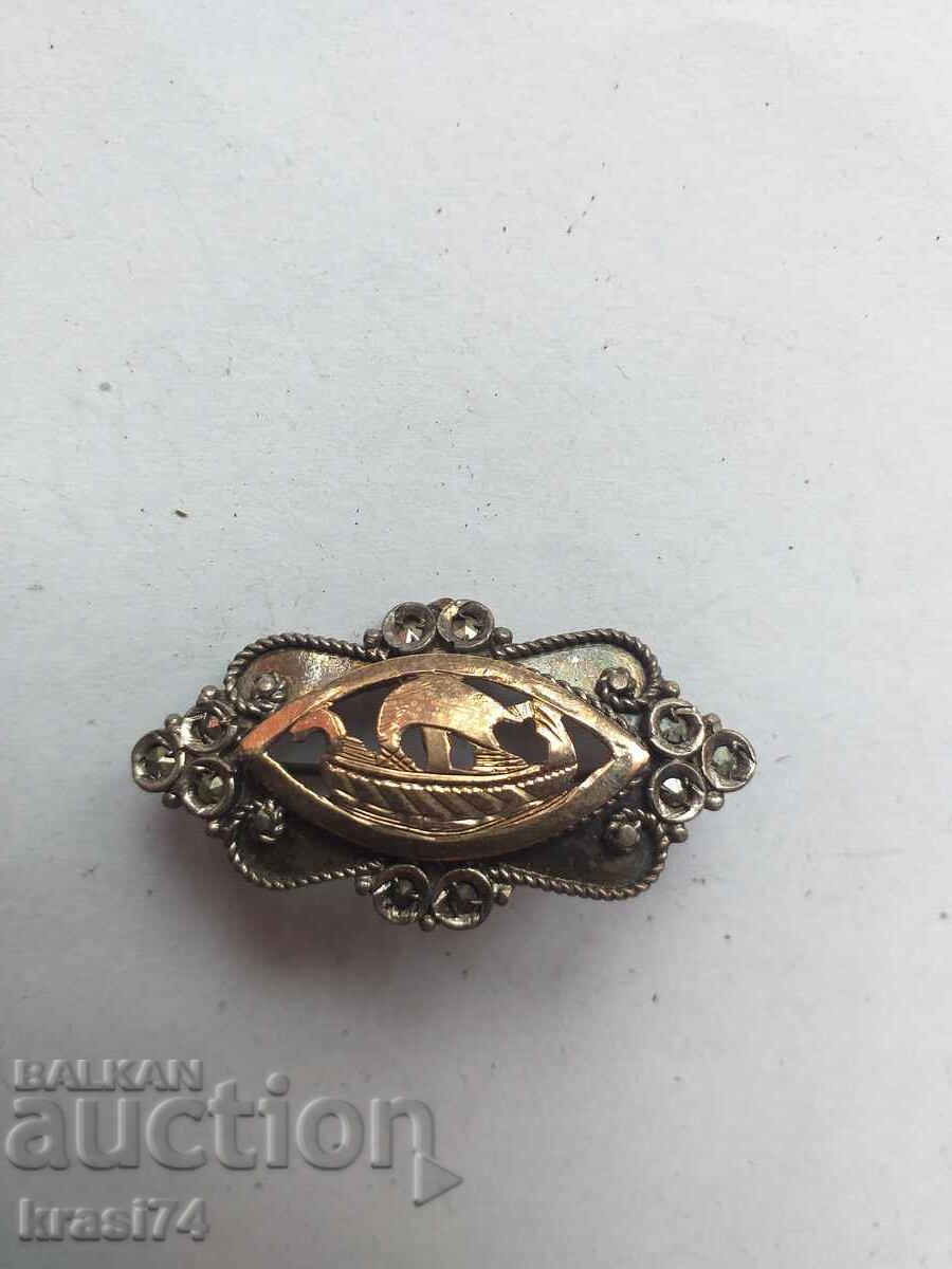 Брошка злато и сребро