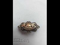 Broșă aur și argint