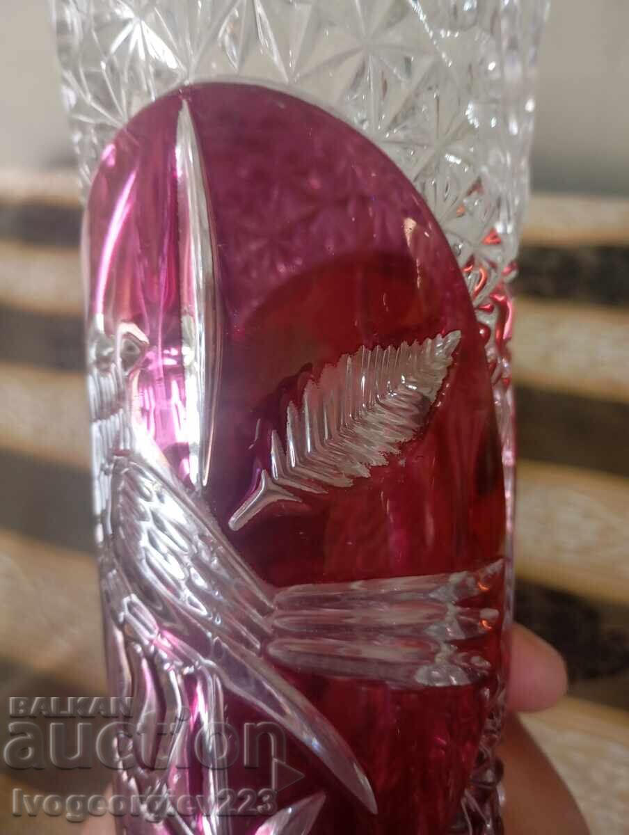 Δημοπρασία Κρυστάλλινο βάζο Βοημίας