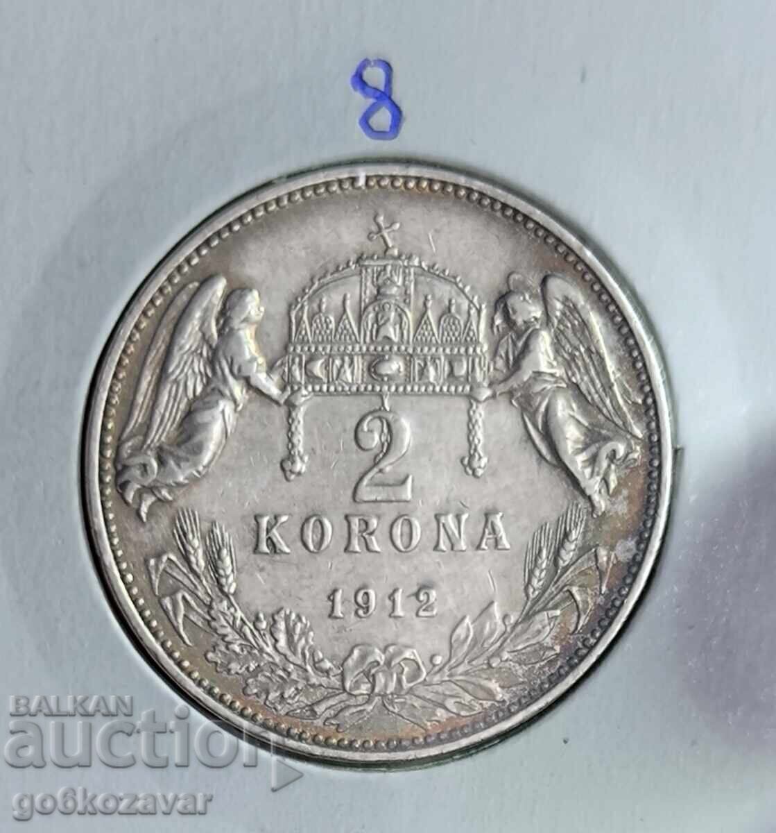 Hungary 2 crowns 1912 Silver! Hungary 2 crowns 1912 Silver!