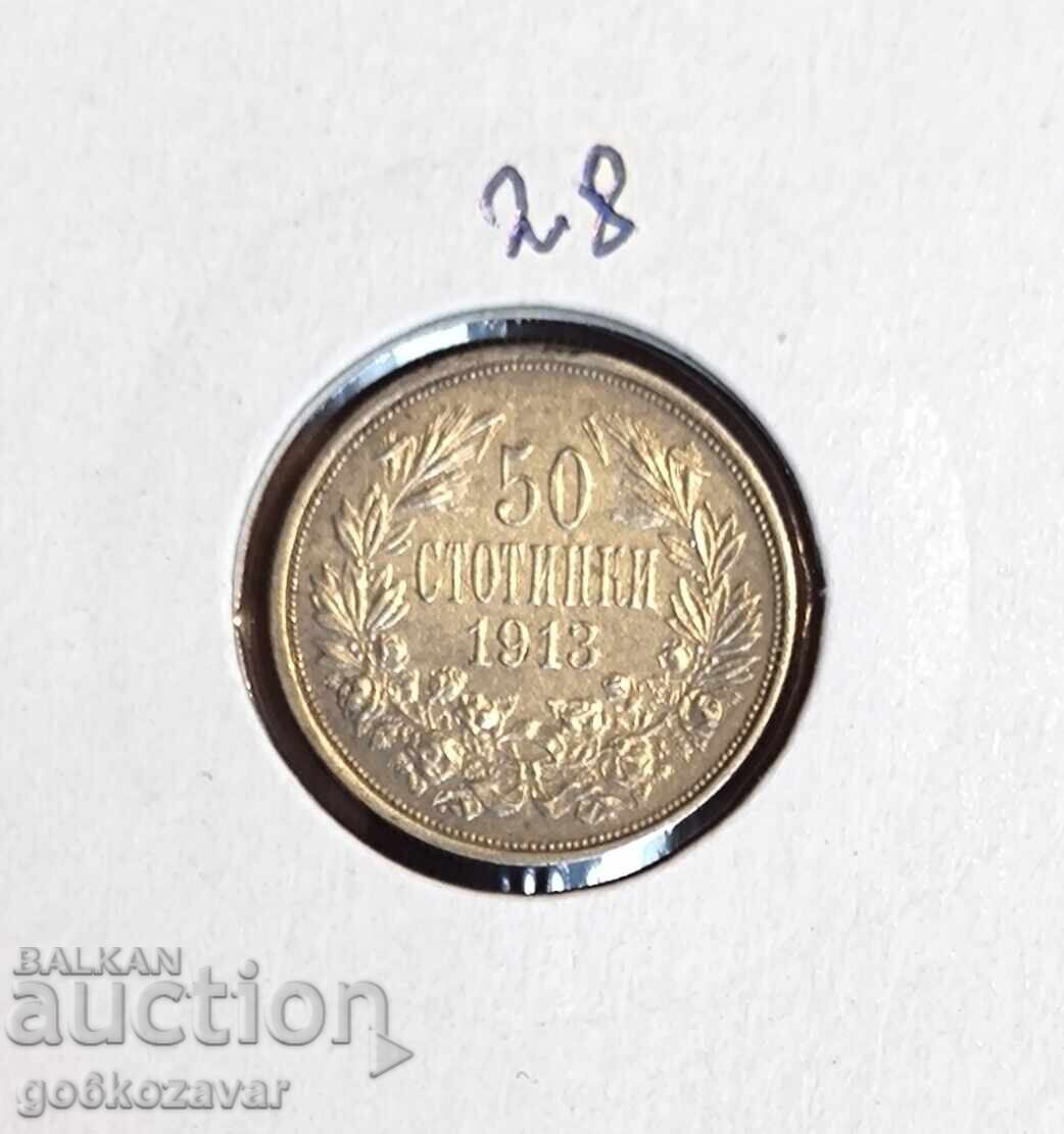 Bulgaria 50 de cenți 1913 Argint!