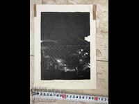 Παλιά αυθεντική λιθογραφία με υπογραφή