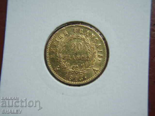 Livrarea 20 Franci 1813 A Franța (20 franka Frantsiya) - XF/AU (zlato) Livrarea 20 Franci 1813 A Franța (20 franka Frantsiya) - XF/AU (zlato)