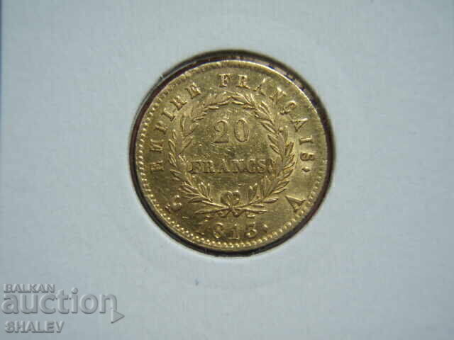 20 Franci 1813 A Franța (20 franka Frantsiya) - XF/AU (zlato) 20 Franci 1813 A Franța (20 franka Frantsiya) - XF/AU (zlato)