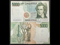 Italia 5000 Lire 1985 Pick 111 Ref 3505