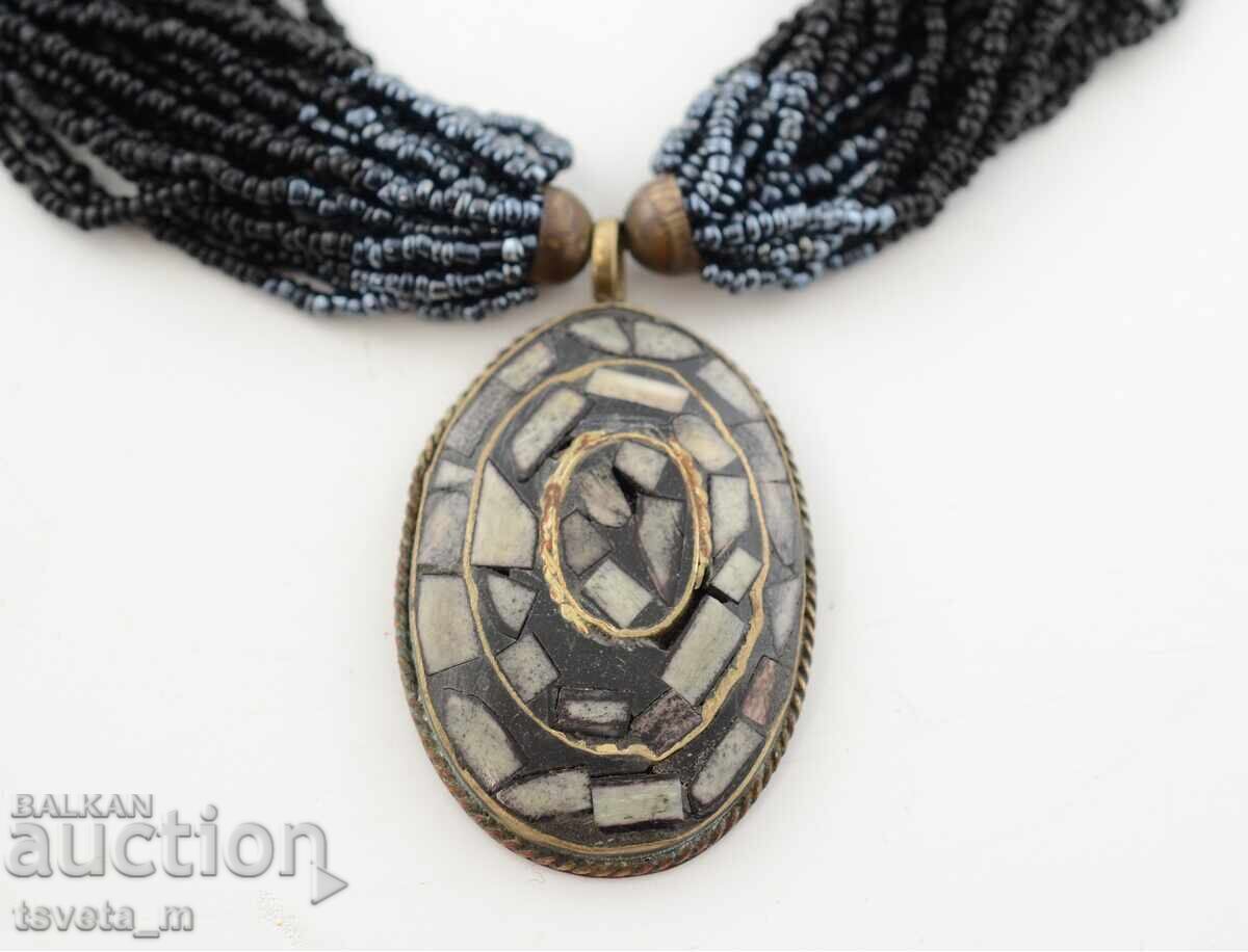 Beaded Necklace Pendant Bronze Mother-of-Pearl with price 18.00 BGN | € 9.20