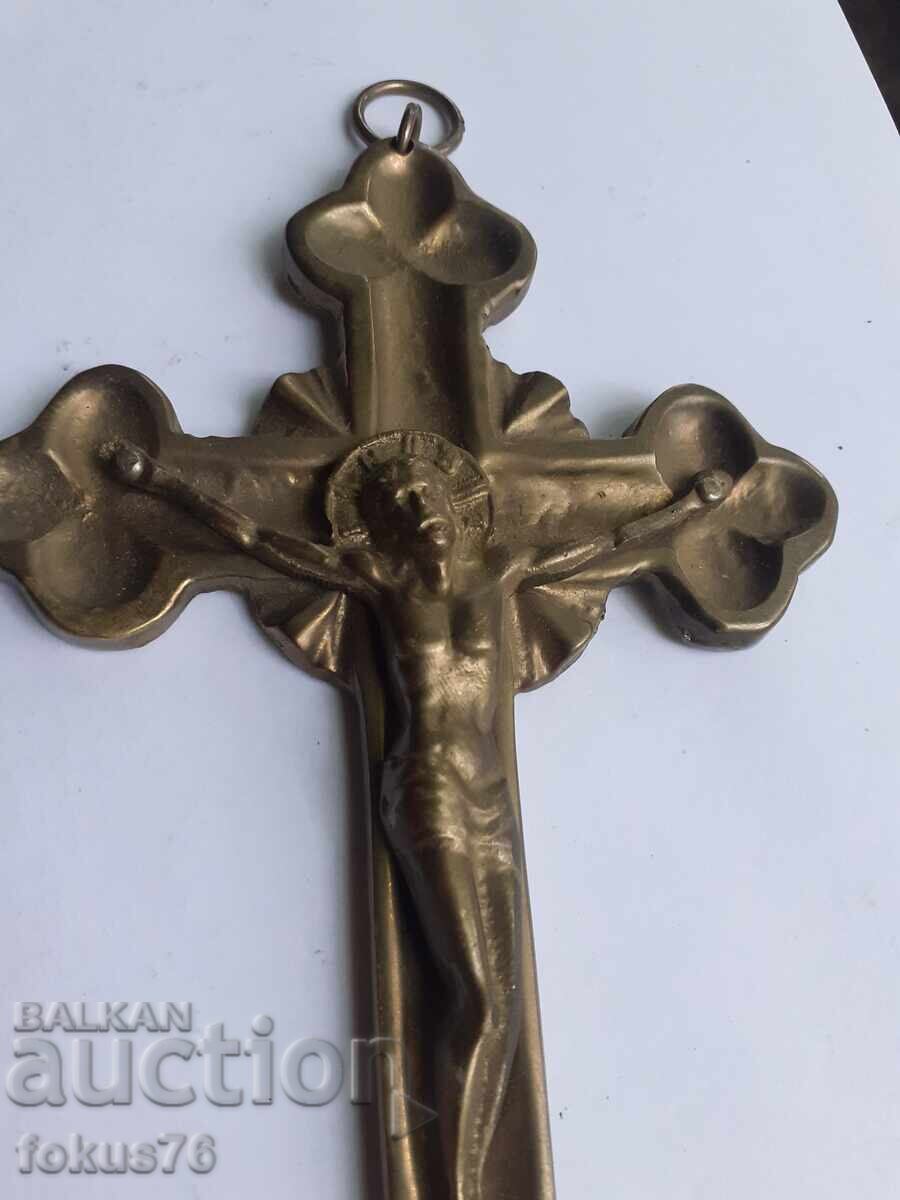 Large Antique Bronze Cross Crucifix Religion with price 100.00 BGN | € 51.13 Large Antique Bronze Cross Crucifix Religion with price 100.00 BGN | € 51.13