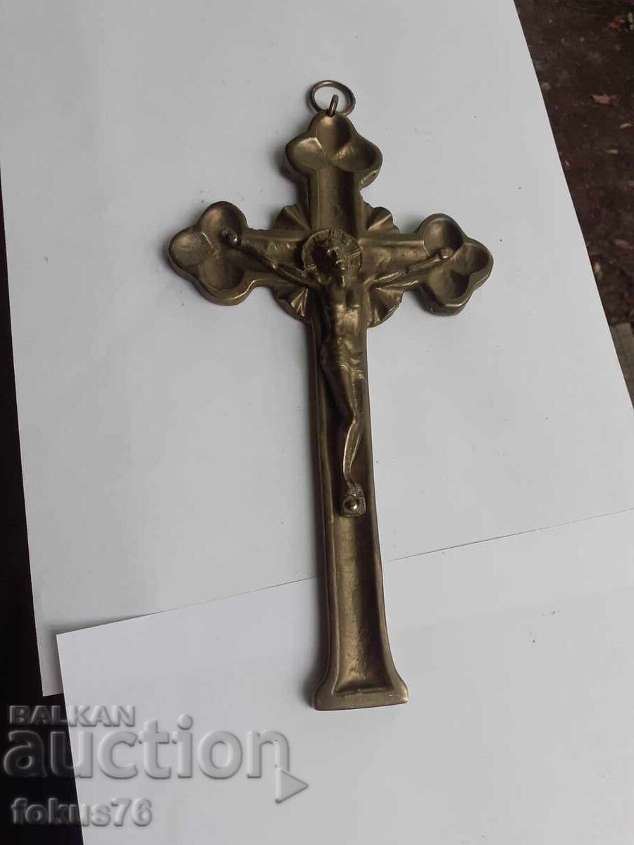 Auction Large Antique Bronze Cross Crucifix Religion Auction Large Antique Bronze Cross Crucifix Religion