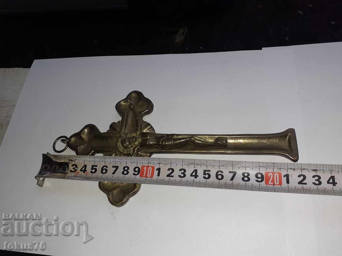 Large Antique Bronze Cross Crucifix Religion - 6 Large Antique Bronze Cross Crucifix Religion - 6