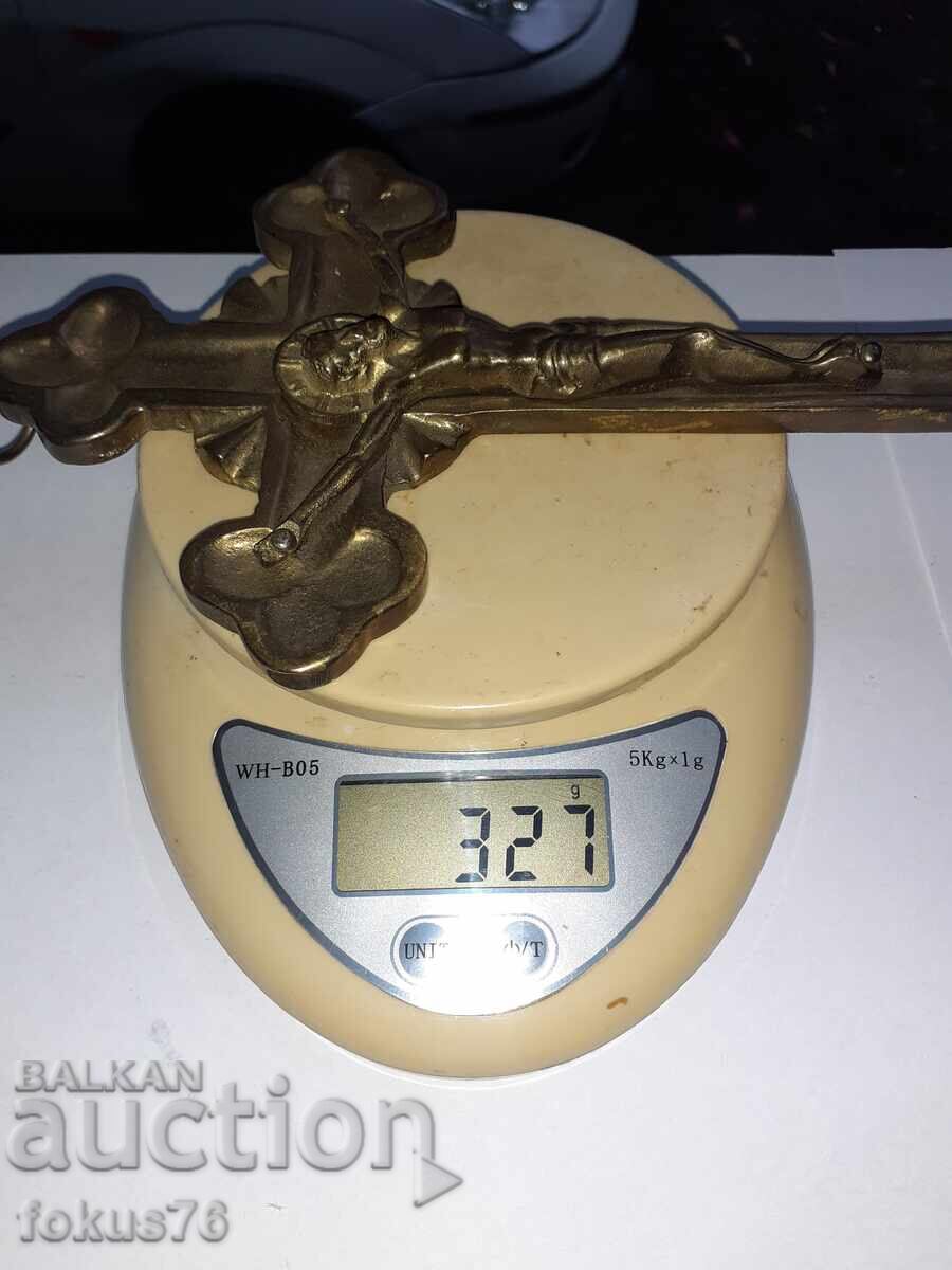 Large Antique Bronze Cross Crucifix Religion - 7 Large Antique Bronze Cross Crucifix Religion - 7