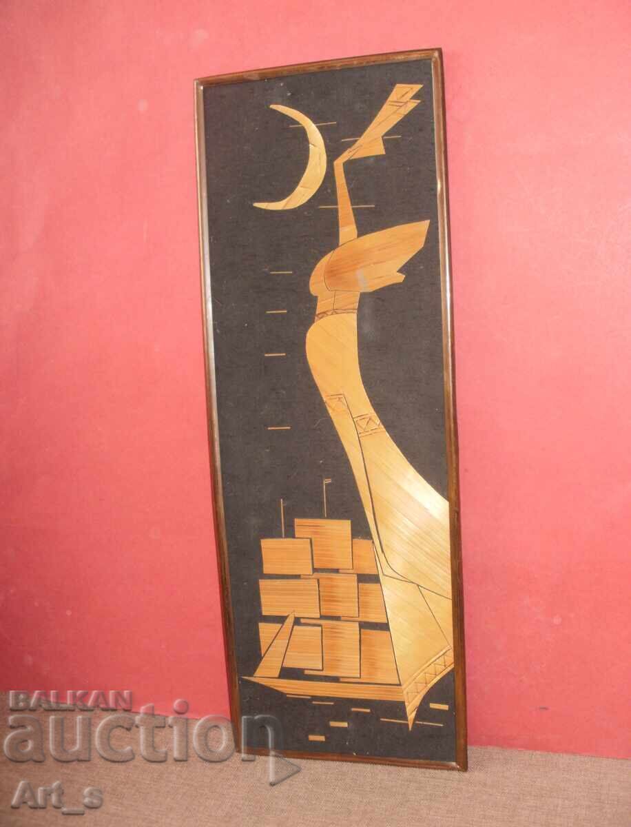 Panou decorativ ucrainean "Navigare fericită" din 1974 - 6 Panou decorativ ucrainean "Navigare fericită" din 1974 - 6