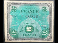 Franța Militară Aliată 2 Franci 1944 Pick 114 Ref 4204