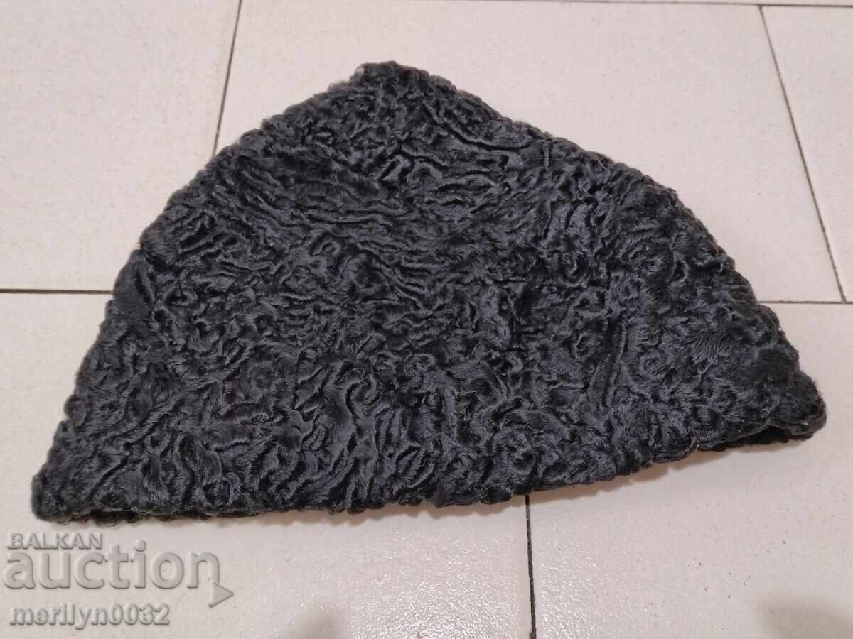 Παράδοση Παλιό καπέλο από αστράγαν, Νο. 59, γούγλα, καπέλο, παραδοσιακή φορεσιά, ζώνη, σιλάχ